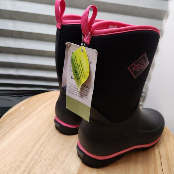 Muck Boot Element Kids Snow Boots – Youth Size 6 – Black & Pink – Rated to -20°F - Picture 3 of 11